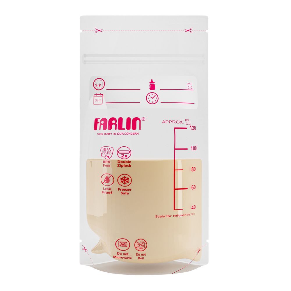 Farlin Disposable Breast Milk Storage Bags 120ml 20 Pcs