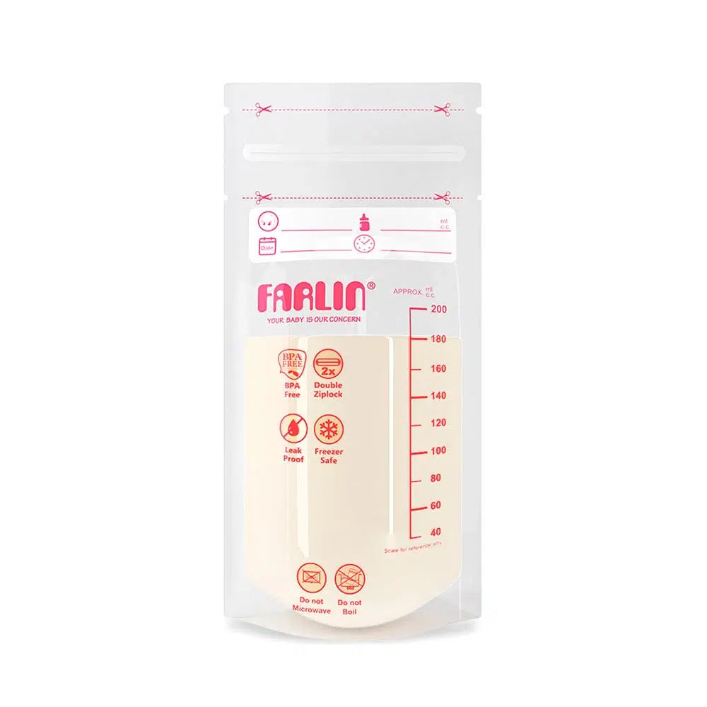 Farlin Disposable Breast Milk Storage Bags 200ml 20 Pcs