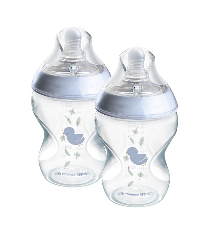 Tommee Tippee Natural Start Blue Feeding Bottle 2 Pack - 9OZ/260ml 423915