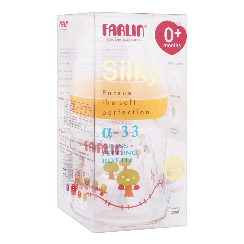Buy Farlin Silky Glass Feeding Bottle 120ml Online in Pakistan