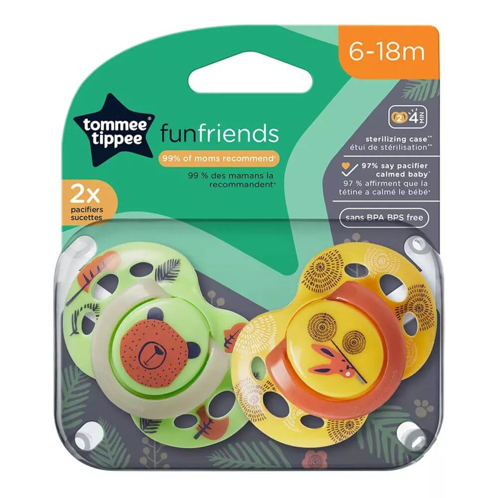 Tommee Tippee Fun Friends Soothers 6-18 Months in Pakistan - Free Delivery