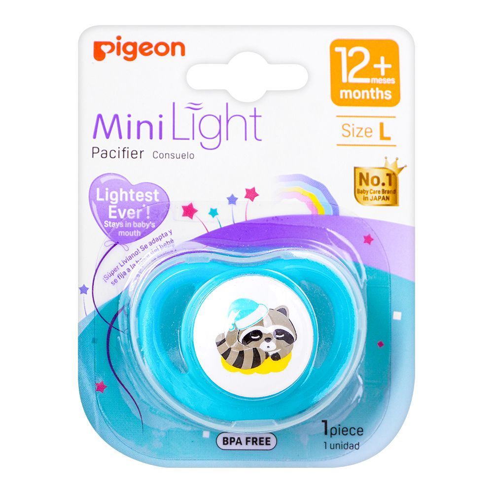 Pigeon Minilight Pacifier For 12 Months - Raccon N79927 in Pakistan