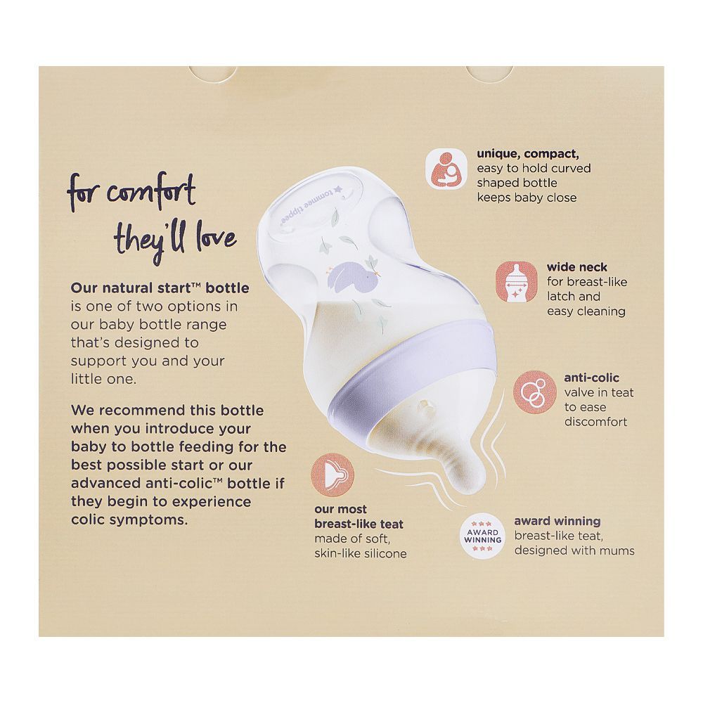 Tommee Tippee Natural Start Blue Feeding Bottle 2 Pack - 9OZ/260ml