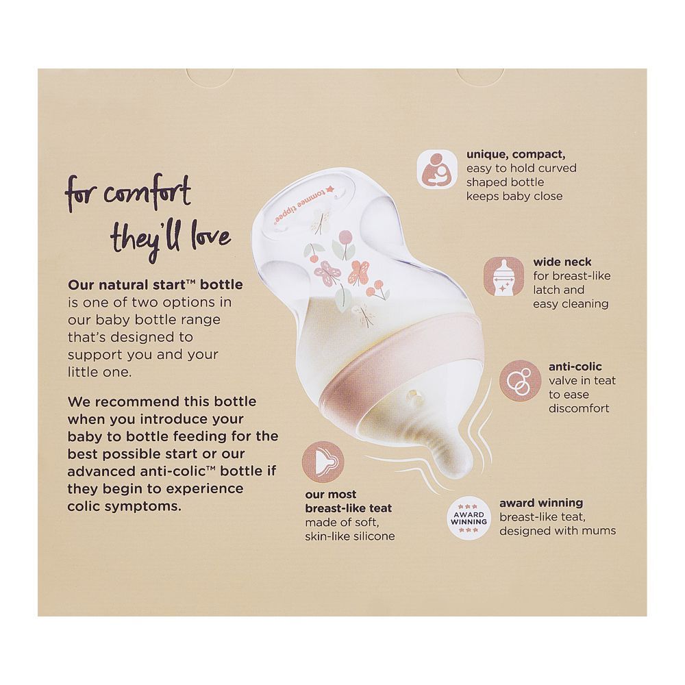 Tommee Tippee Peach Feeding Bottle 2 Pack - 9OZ/260ml - Natural Start Price in Pakistan