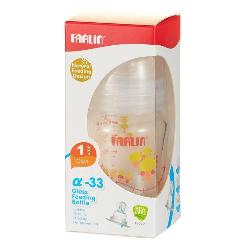 Farlin Wide Neck Glass Feeding Bottle 120ml