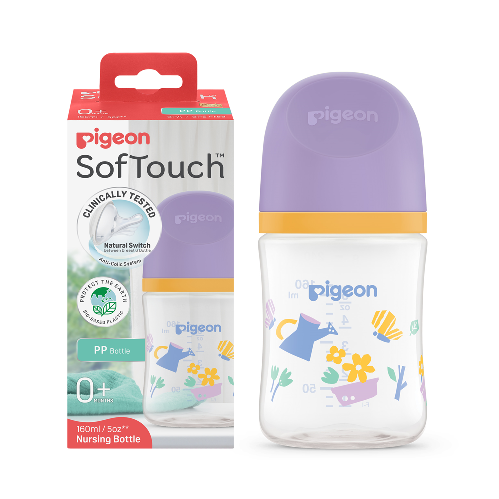 Buy Pigeon SofTouch PP Feeding Bottle 160ml - Spring A81295 in Pakistan