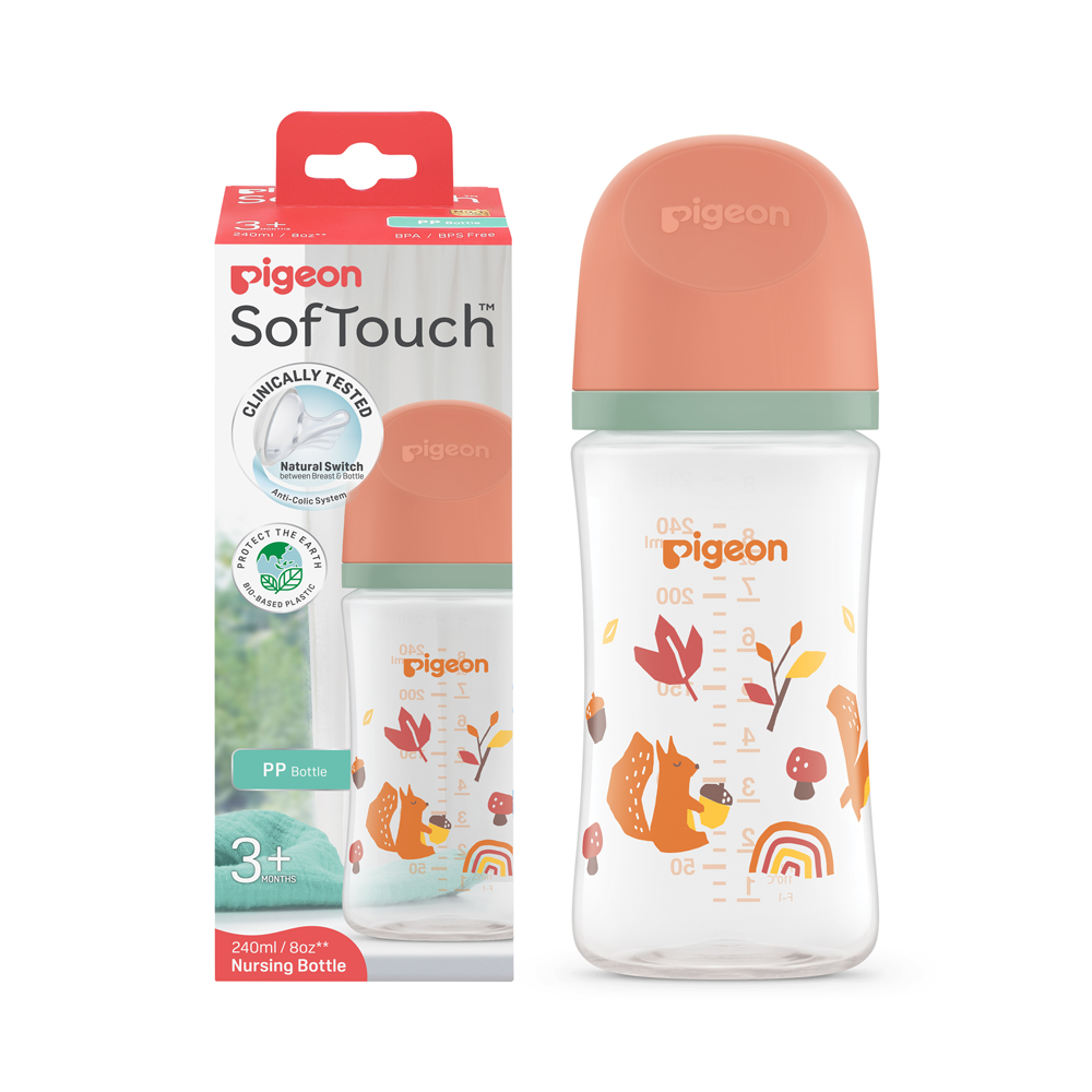 Pigeon SofTouch PP Feeding Bottle 240ml - Autumn
