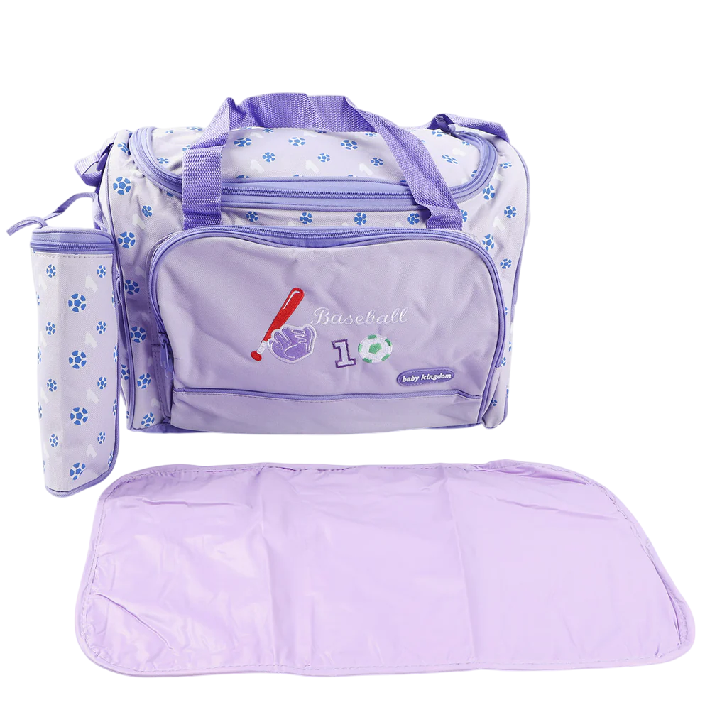 Baby Mother Diaper Bag in Purple 3 Pcs Set Online in Pakistan with Free Delivery