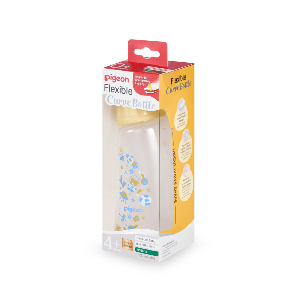 Buy Pigeon PP Flexible Curve Nursing Bottle 250ml Space Theme in Pakistan - A80000