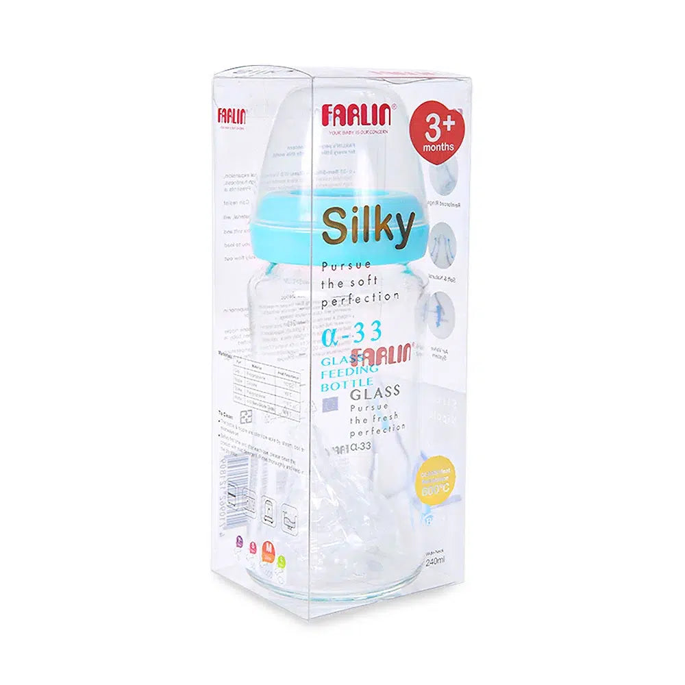 Buy Farlin Silky Glass Feeding Bottle 240ml ONline in Pakistan