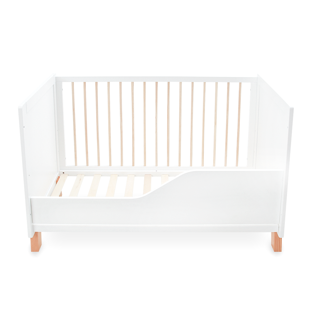 Tinnies Wooden Cot Contrast White