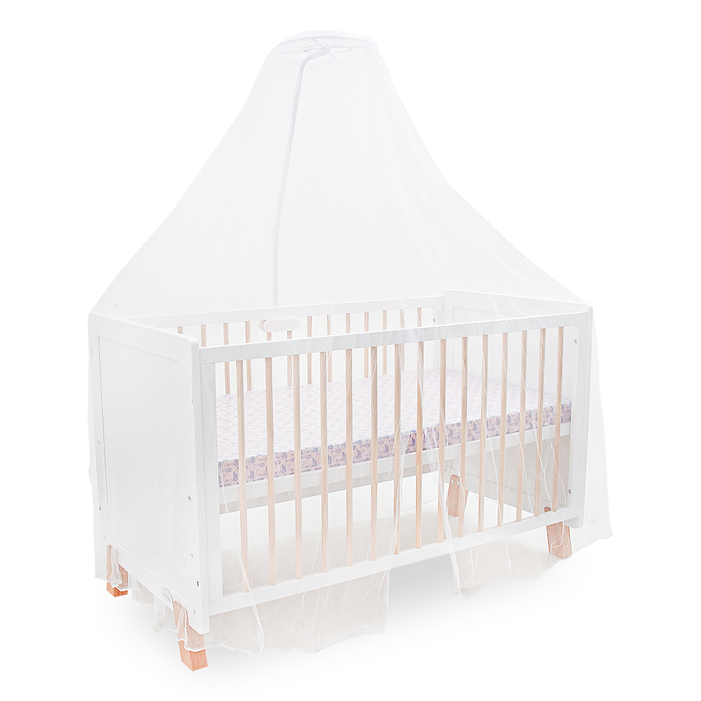 Tinnies Wooden Cot Contrast White