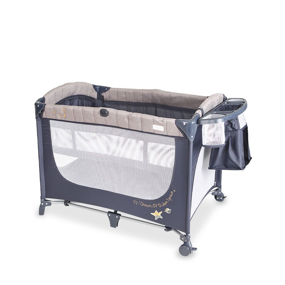 Tinnies Drop Side Play Pen - Blue