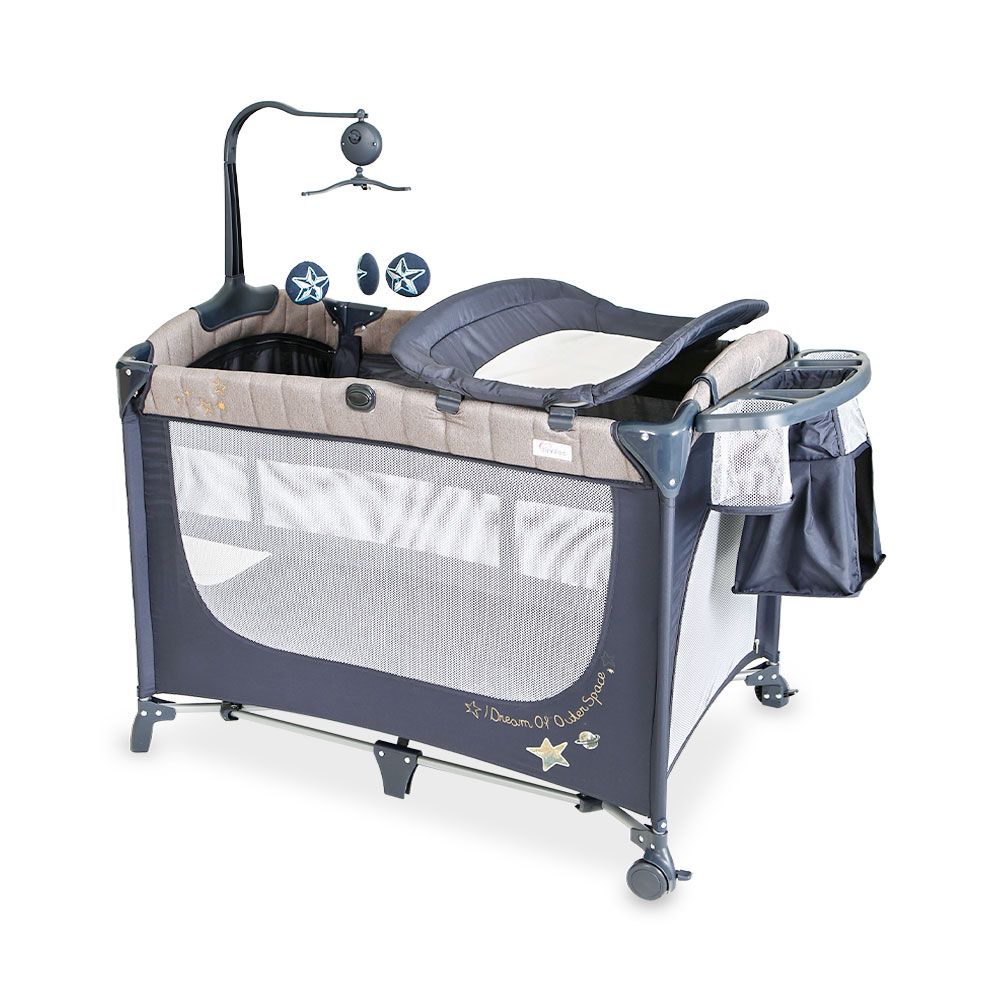 Tinnies Drop Side Play Pen - Blue