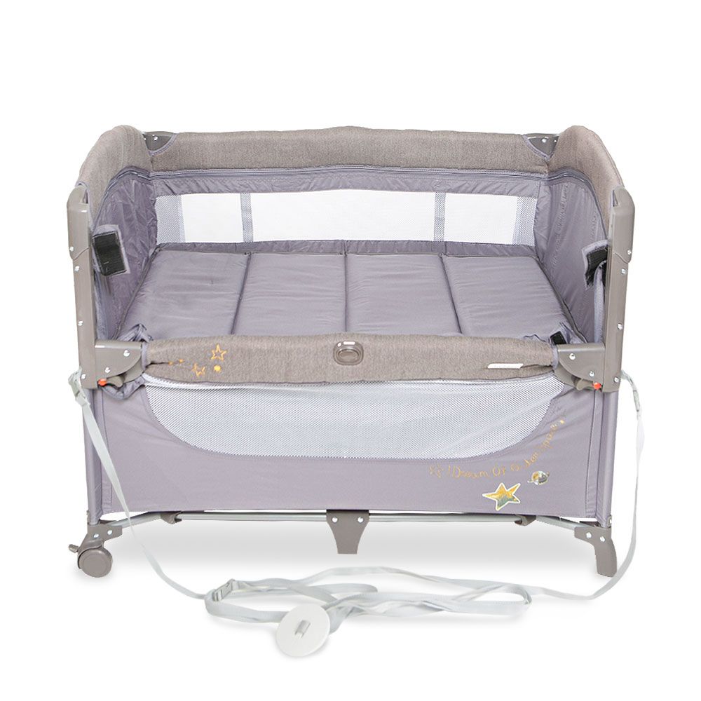 Tinnies Drop Side Play Pen - Grey