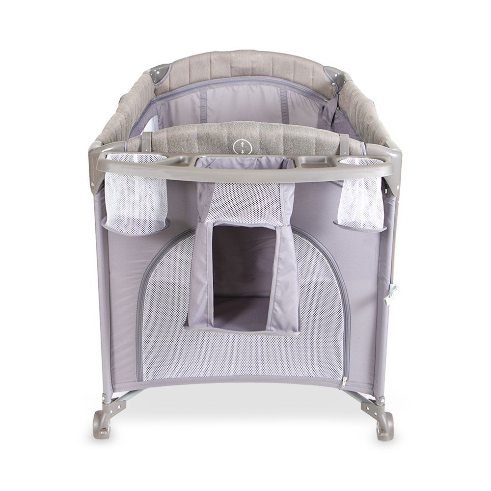 Tinnies Drop Side Play Pen - Grey
