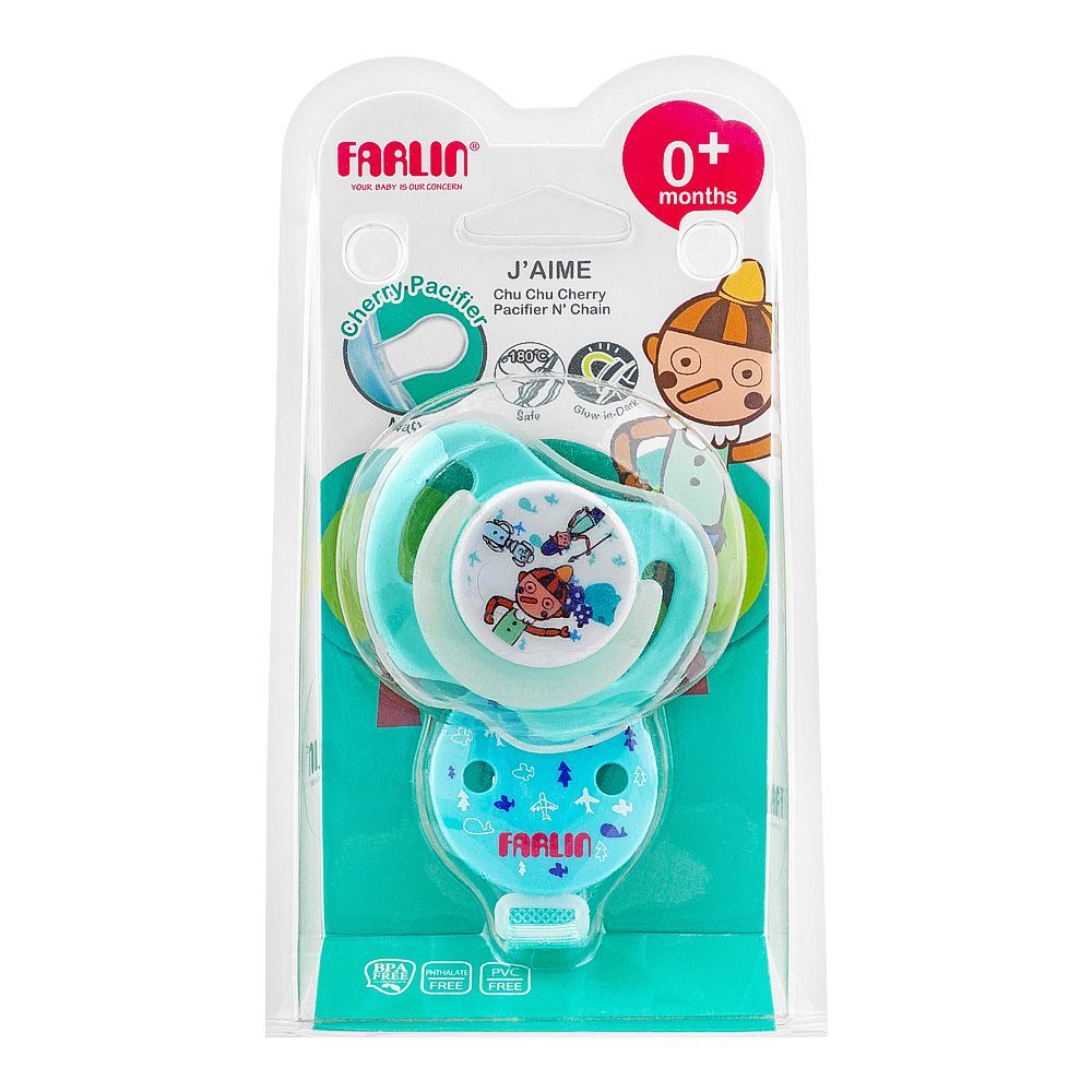 Farlin Chu Chu Pacifier Chain and Soother 0 Months