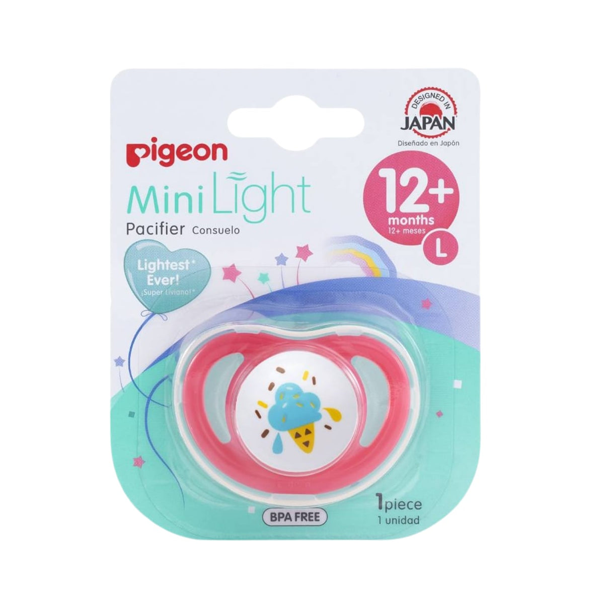 Pigeon Minilight Pacifier For 12 Months - Ice Cream N78242