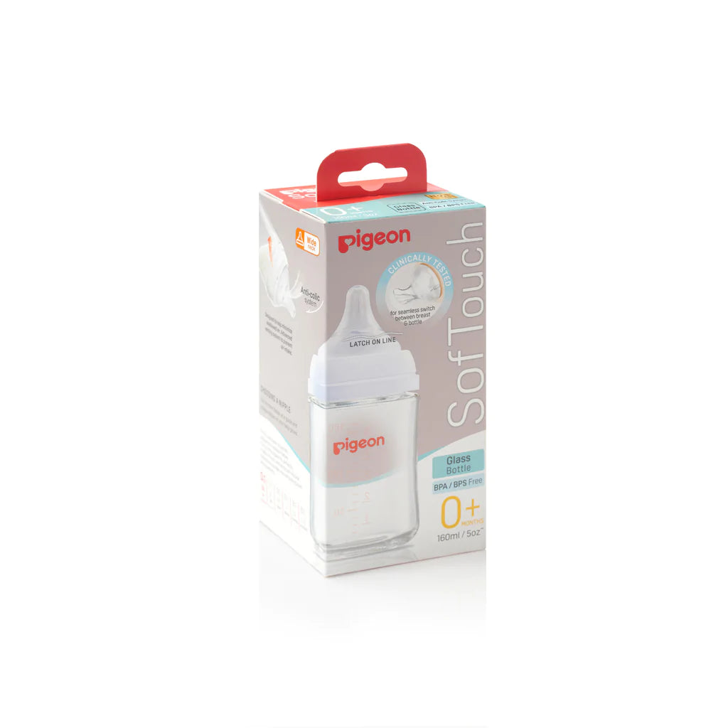 Pigeon SofTouch 3 Wide Neck Glass Bottle 160ml